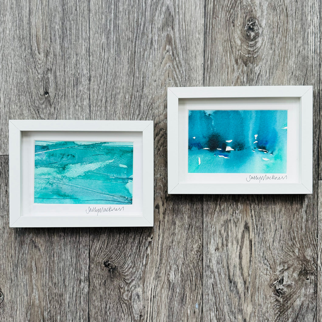 Coastal Outlook 2 - 2 framed paintings