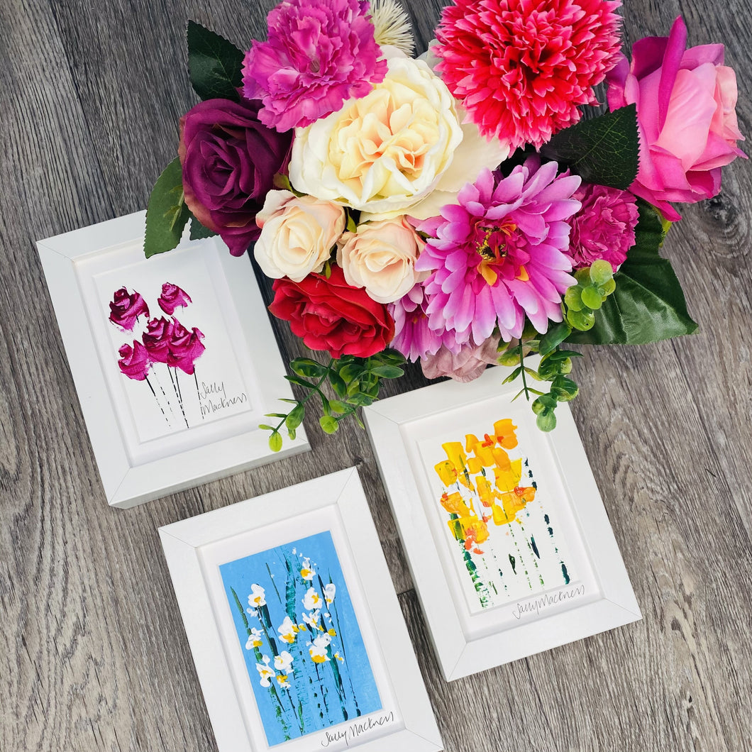 Trio of Flowers Gift Set - 3 paintings