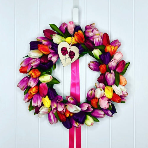 ‘Tulip Explosion’’ Door Wreath